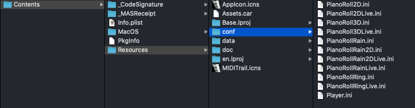 MacでのMIDI Trailのファイル収納場所